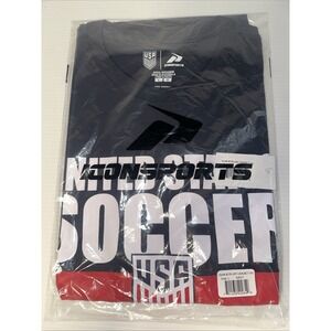 Icon Sports USMNT Soccer T-Shirt Licensed Navy USA NEW Large
